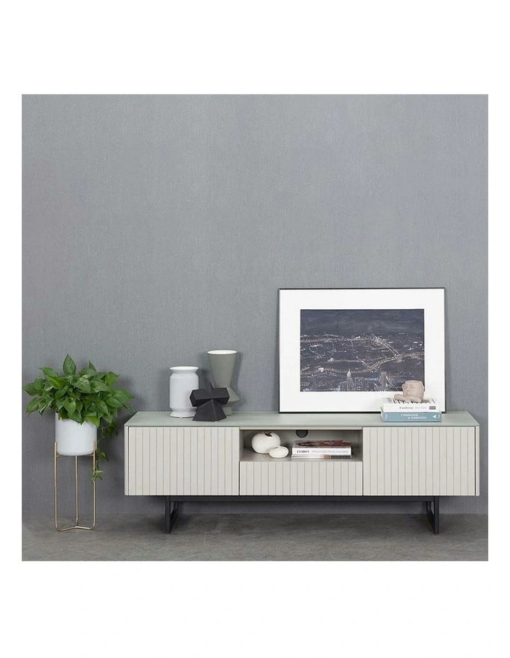 Akari Entertainment TV Unit 160cm in Light Grey image 2