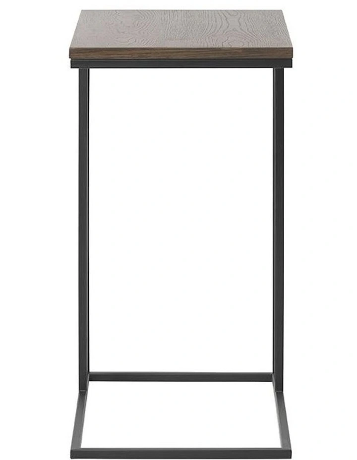 Rivoli Laptop Table in Smoked Oak/Black image 2