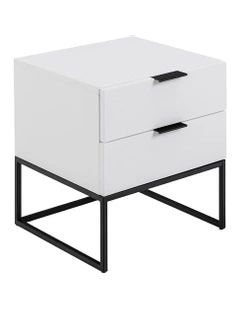 Svana Bedside Table 40cm in White