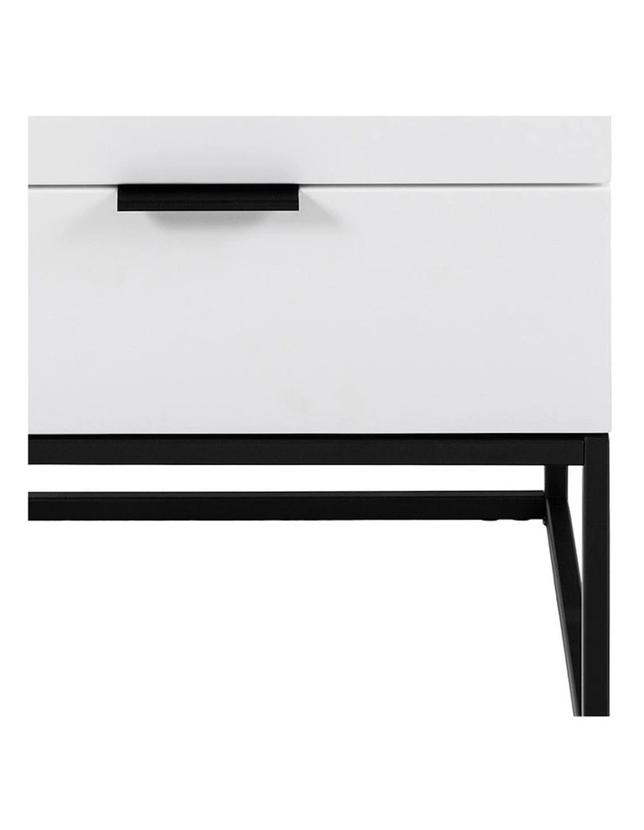 Svana Bedside Table 40cm in White image 3