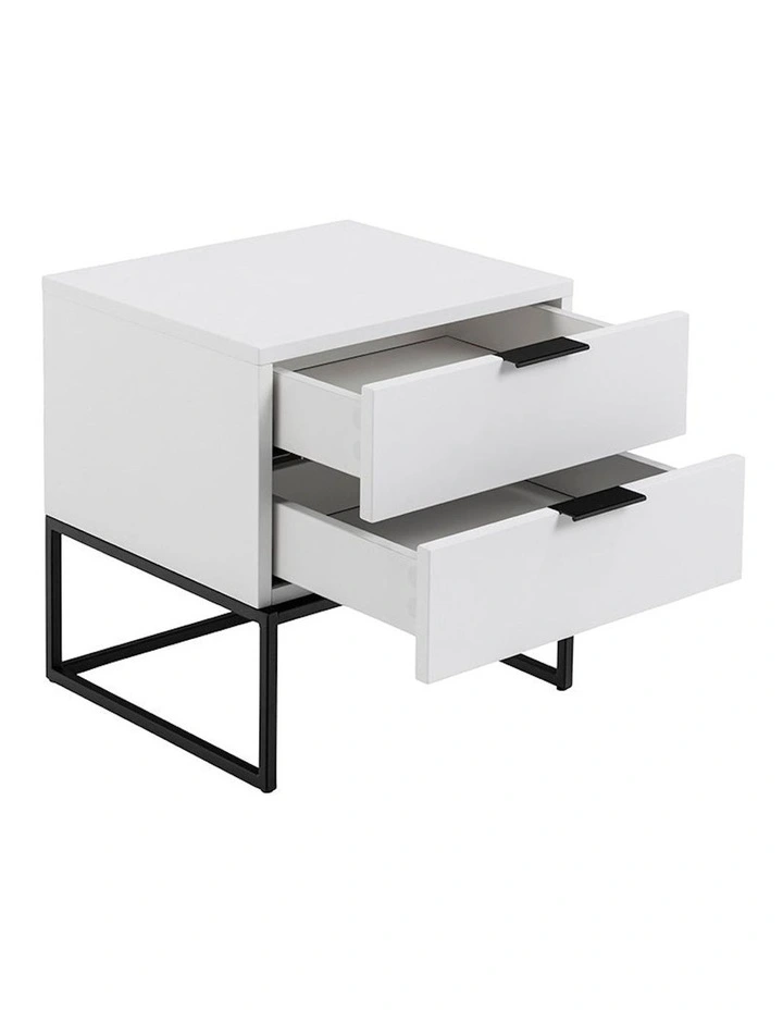 Svana Bedside Table 40cm in White image 7