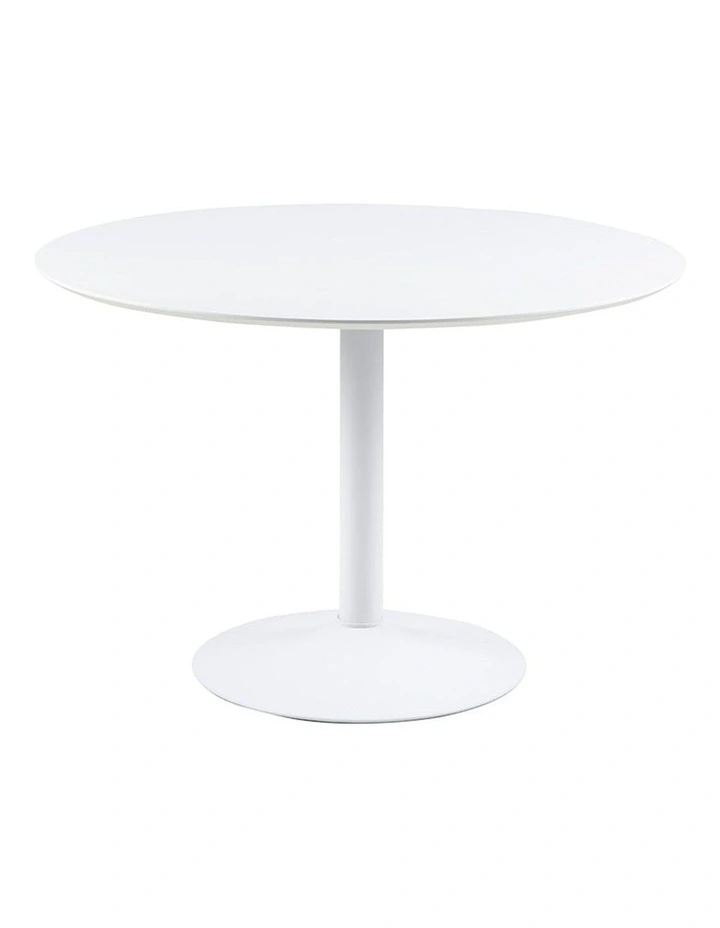 Titan Round Dining Table 110cm in White image 1