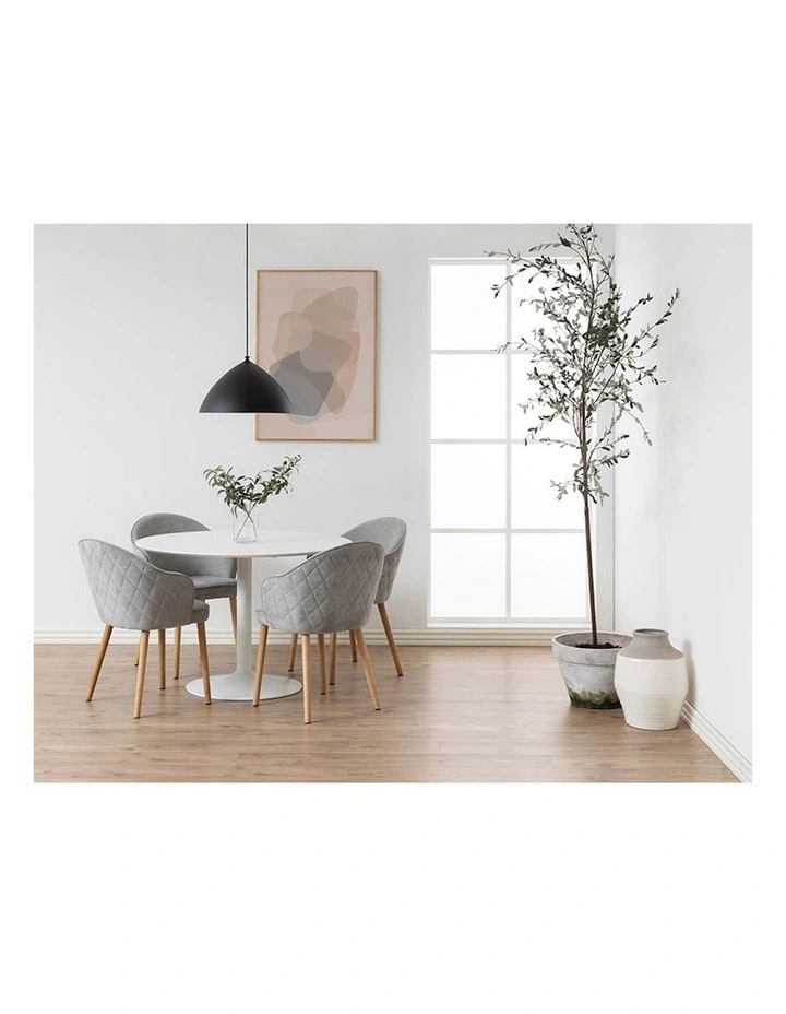 Titan Round Dining Table 110cm in White image 3