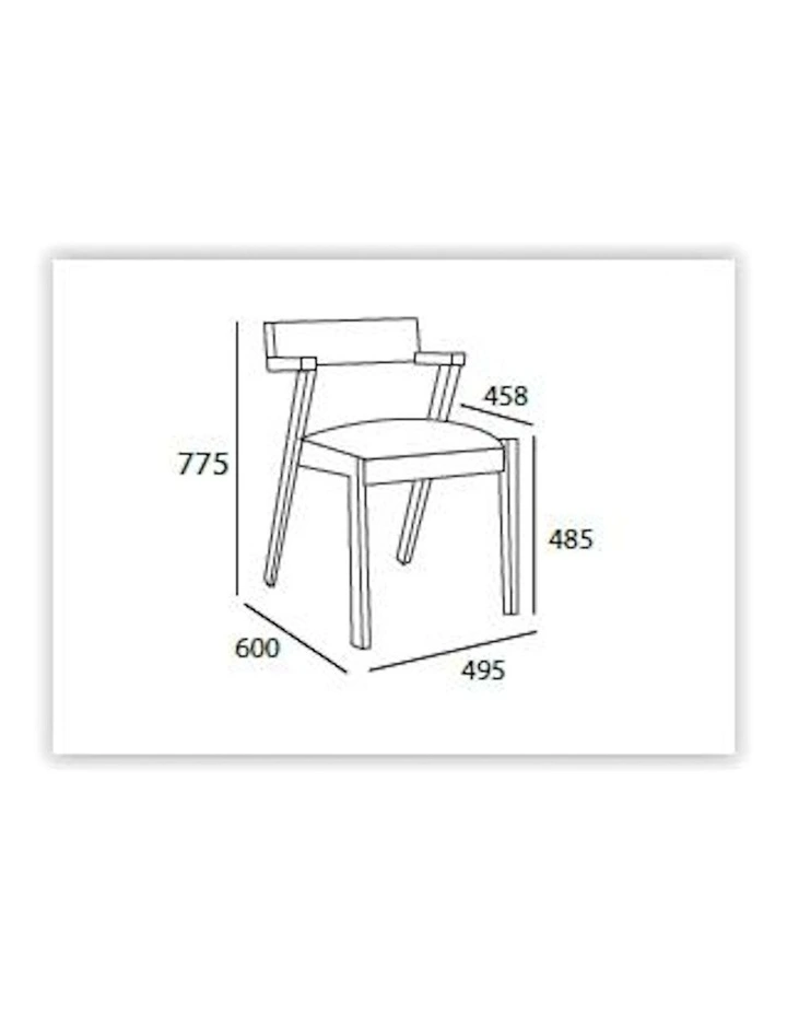 Zola Dining Chair in Walnut/Grey image 5