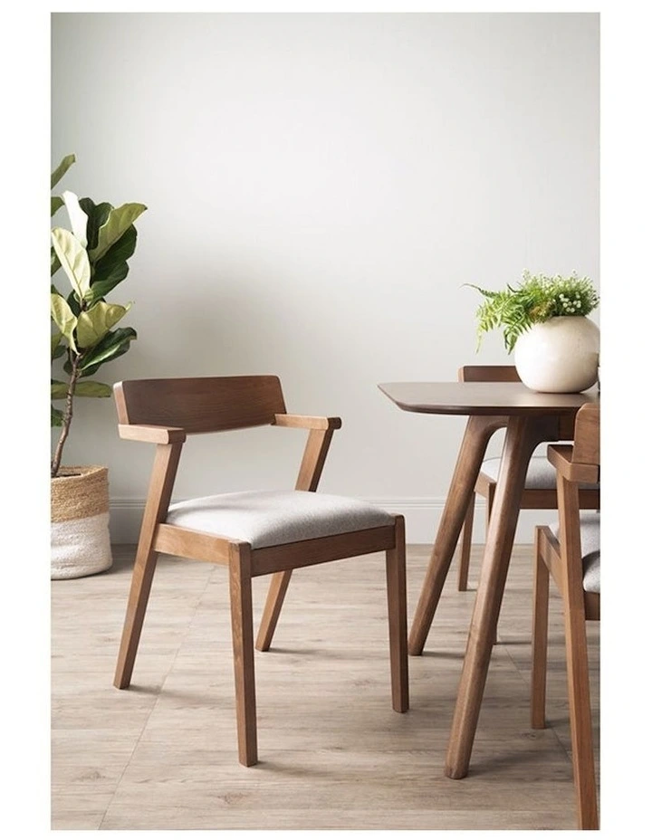 Zola Dining Chair in Walnut/Grey image 6