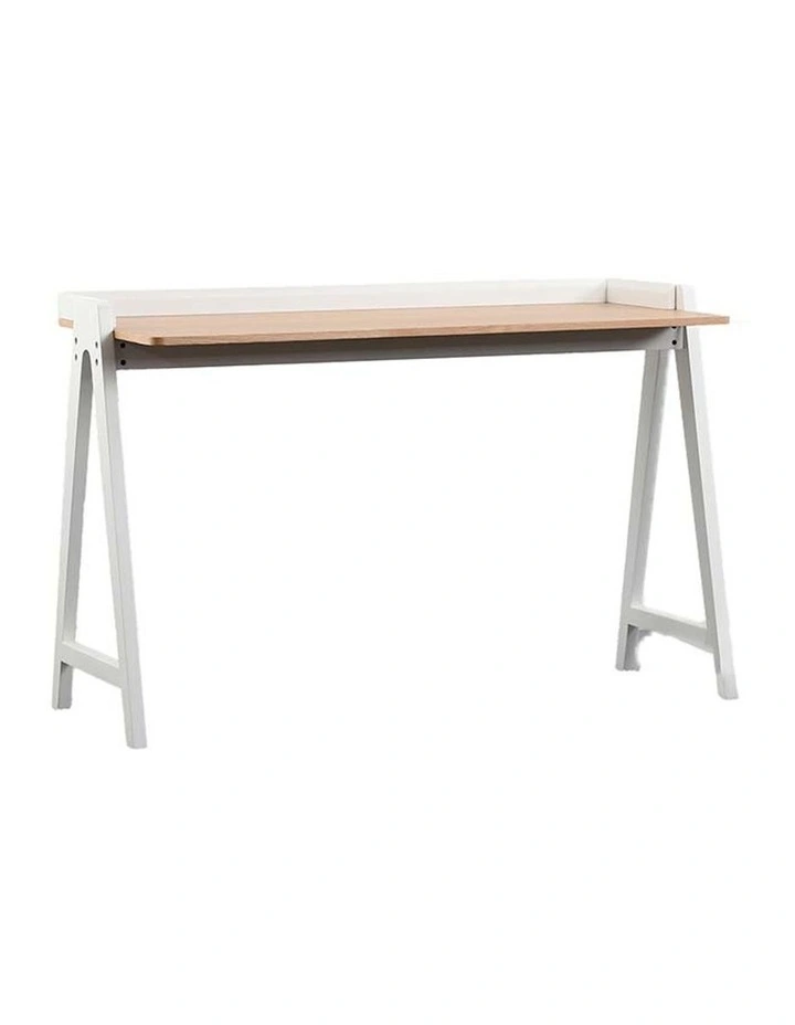 Yara Study Desk 118cm in White/Natural image 1