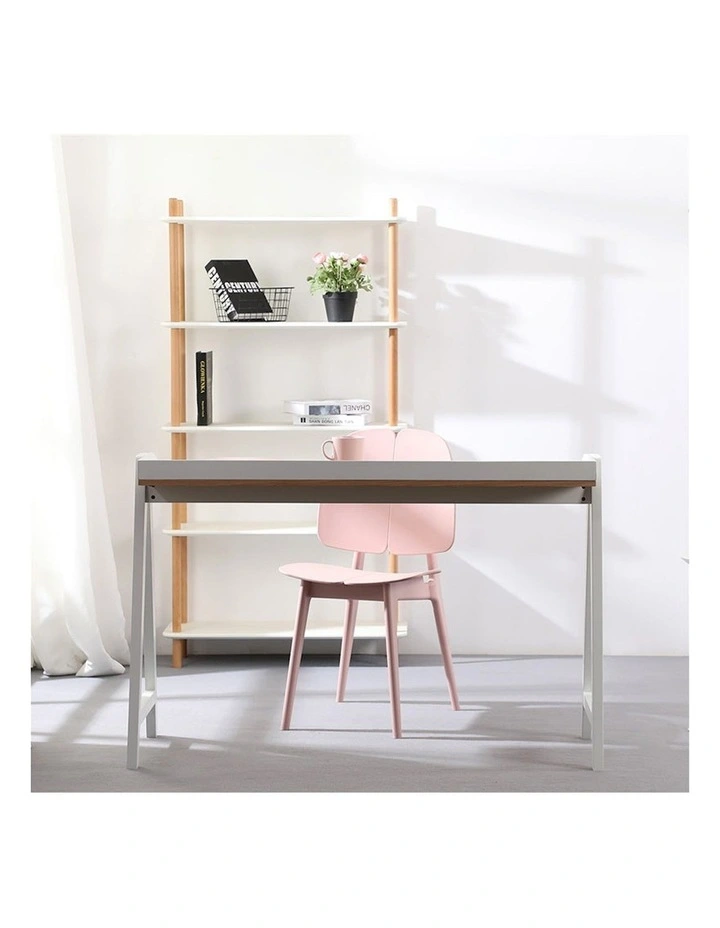 Yara Study Desk 118cm in White/Natural image 3