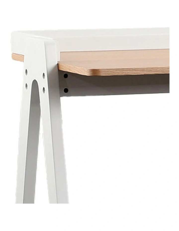 Yara Study Desk 118cm in White/Natural image 5