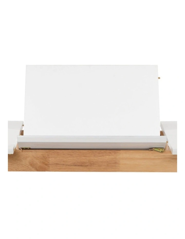 Werner Extendable Dining Table 150cm-195cm in Natural/White image 4