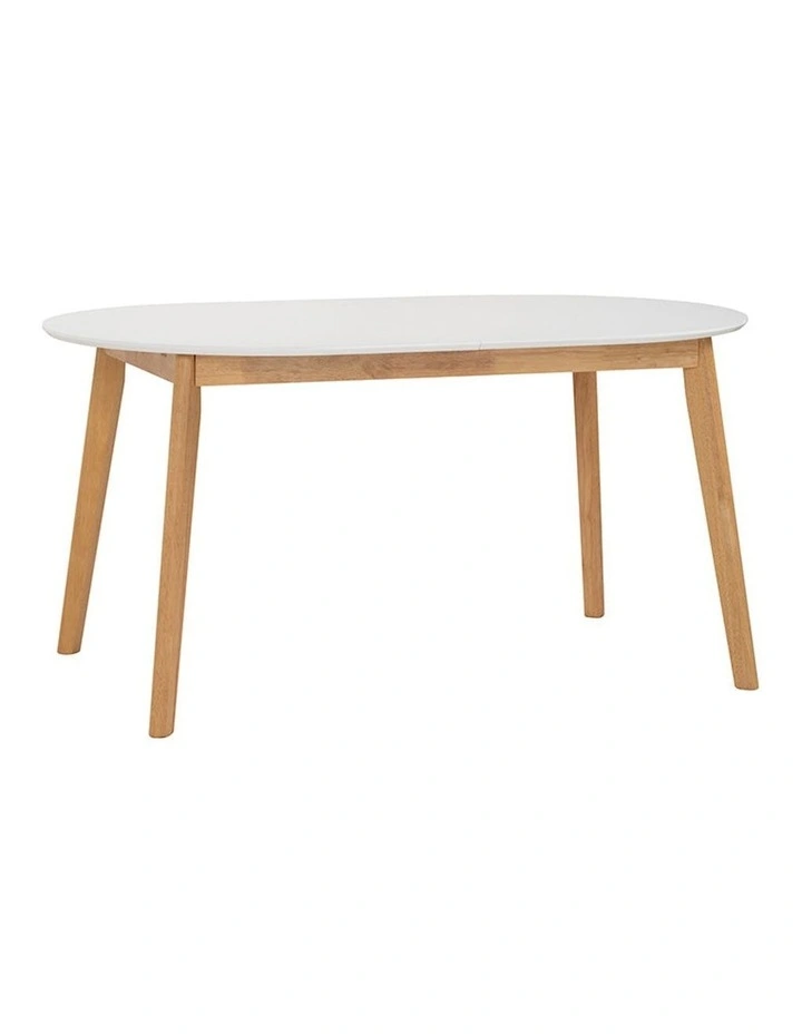 Werner Extendable Dining Table 150cm-195cm in Natural/White image 6