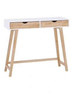 Arsenio Console Table 90cm in Natural/White