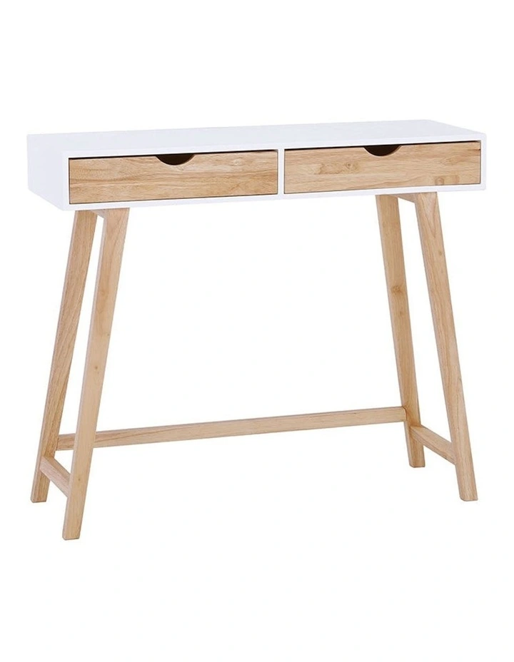 Arsenio Console Table 90cm in Natural/White image 1