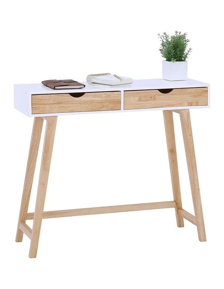 Arsenio Console Table 90cm in Natural/White image 3