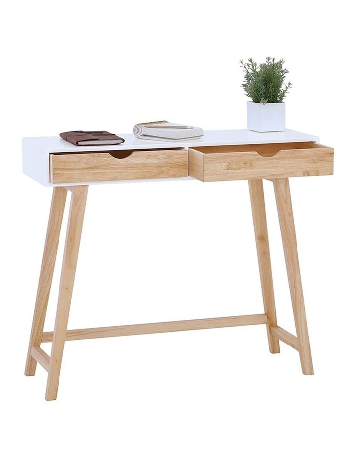 Arsenio Console Table 90cm in Natural/White image 4