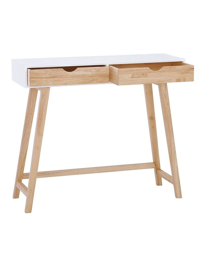 Arsenio Console Table 90cm in Natural/White image 5