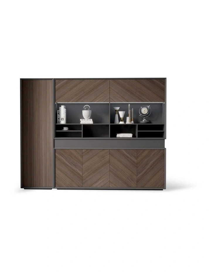 Armando Display Unit 2.6m in Hazelnut/Grey image 3
