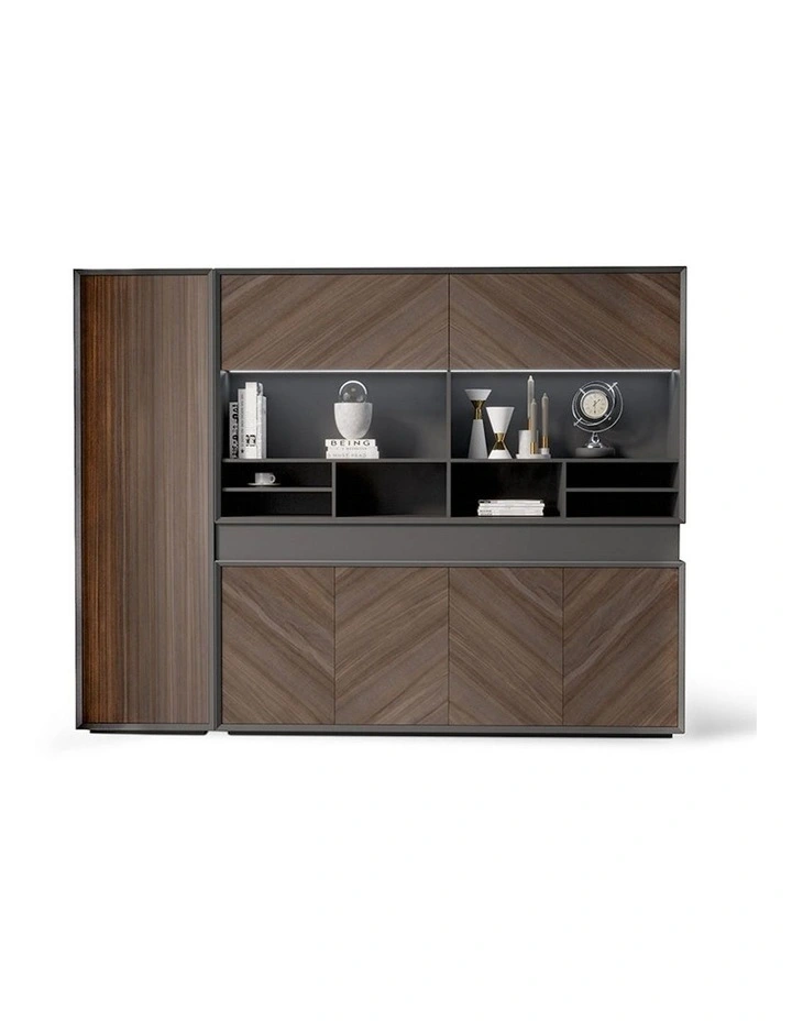 Armando Display Unit 2.6m in Hazelnut/Grey image 5