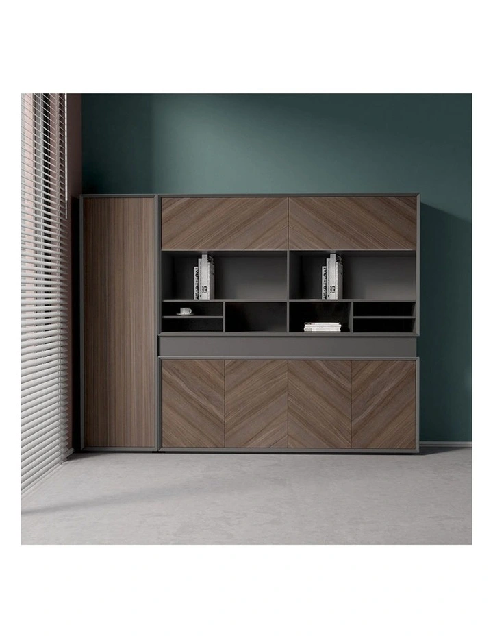 Armando Display Unit 2.6m in Hazelnut/Grey image 7