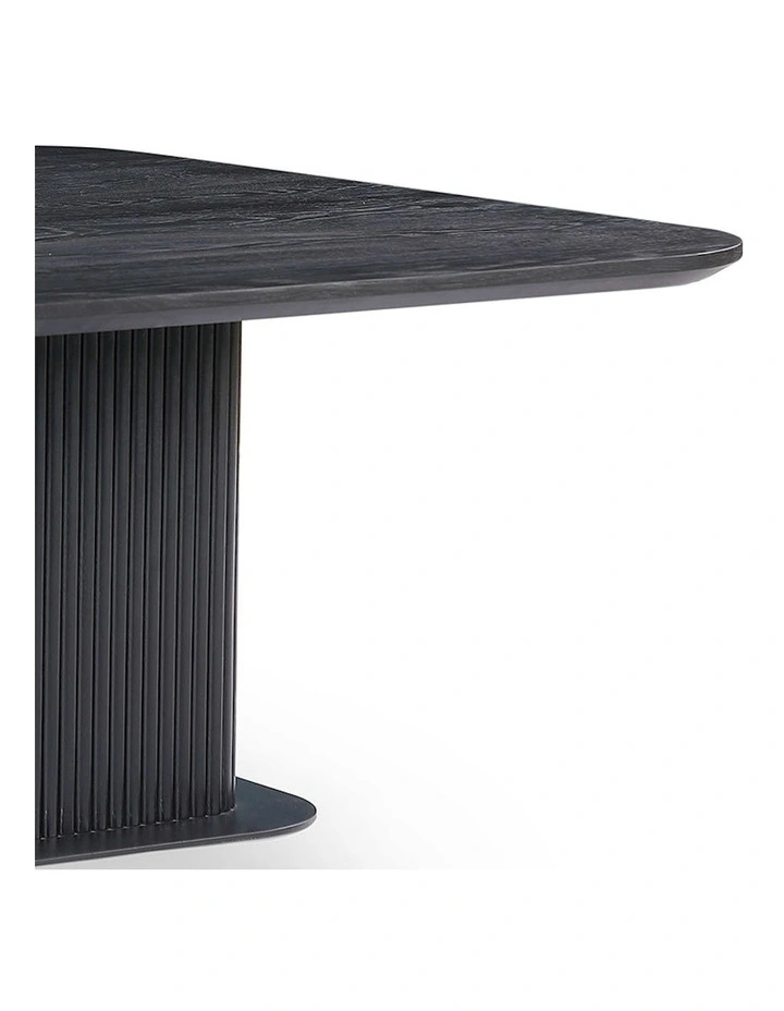Kenzi Rectangular Dining Table 200cm in Black image 3