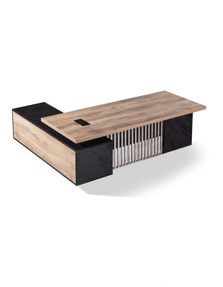 Daxton Executive Desk With Right Return in Black image 1