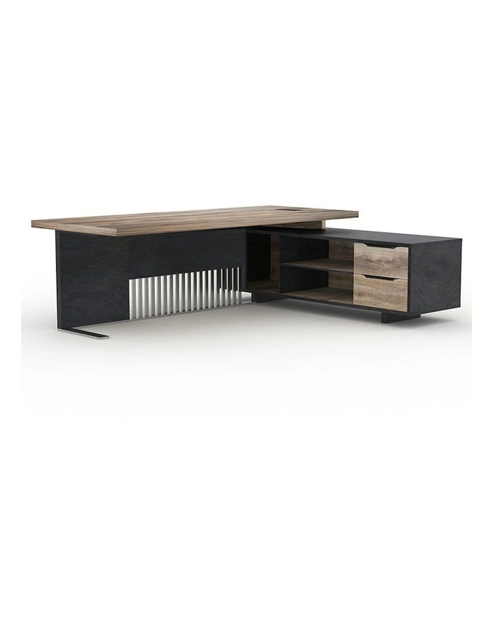 Daxton Executive Desk With Right Return in Black image 3