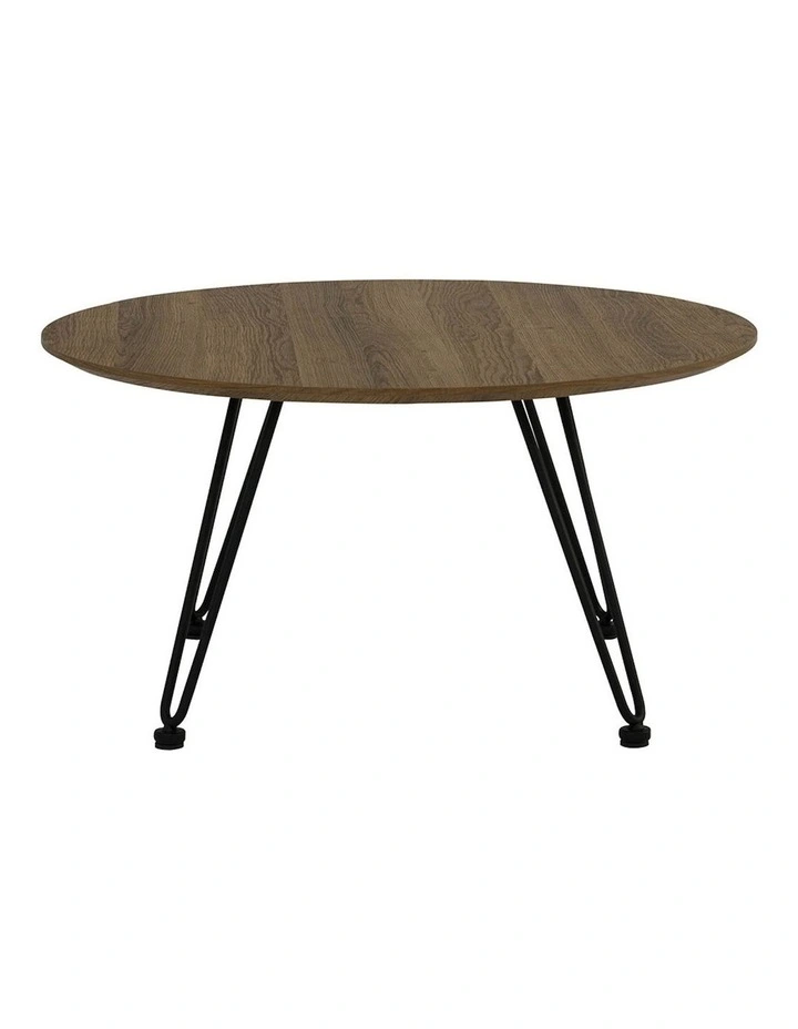 Corwin Round Coffee Table 70cm in Walnut image 3