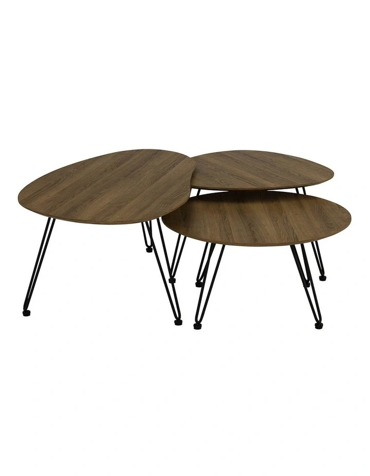 Corwin Oval Coffee Table 67cm in Walnut image 4