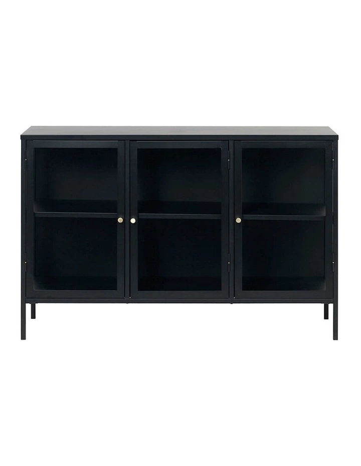 Carmel 3 Doors Sideboard 132cm in Black image 3