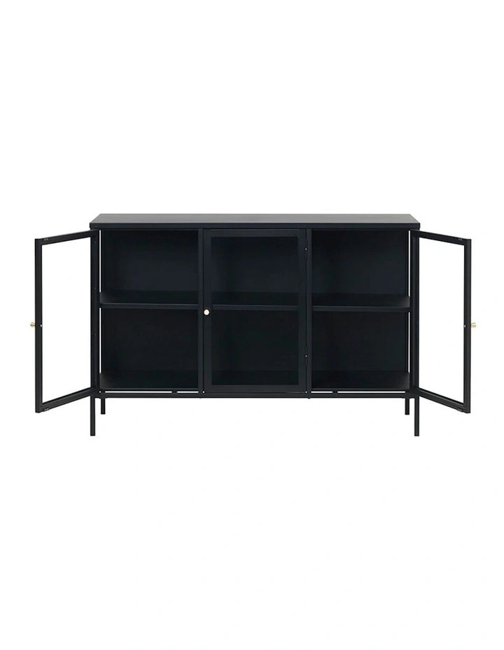 Carmel 3 Doors Sideboard 132cm in Black image 4