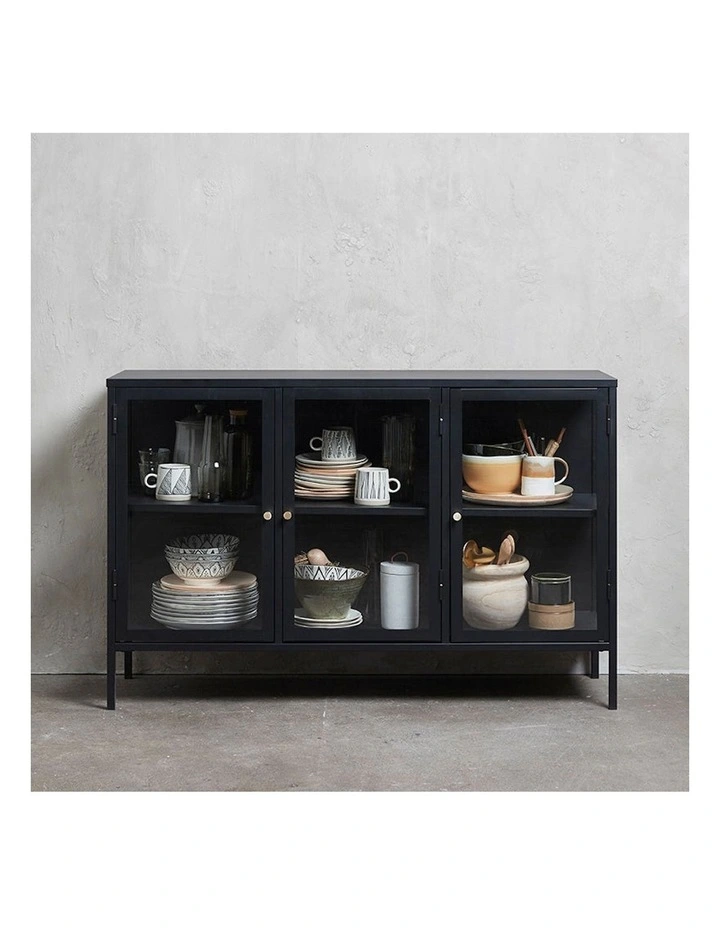 Carmel 3 Doors Sideboard 132cm in Black image 5
