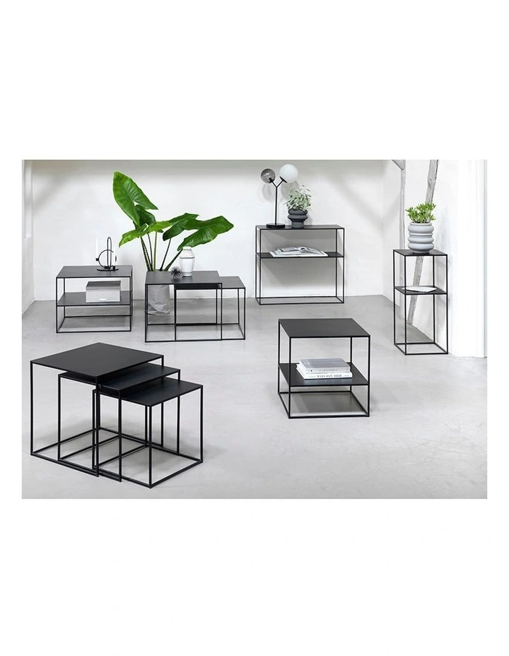 Pebble Coffee Table 50x50cm in Black image 6