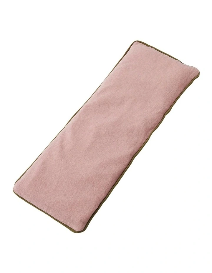 Abode Cotton Heat Pack Hot/Cold Bag 41cm in Dusty Pink/Olive image 1