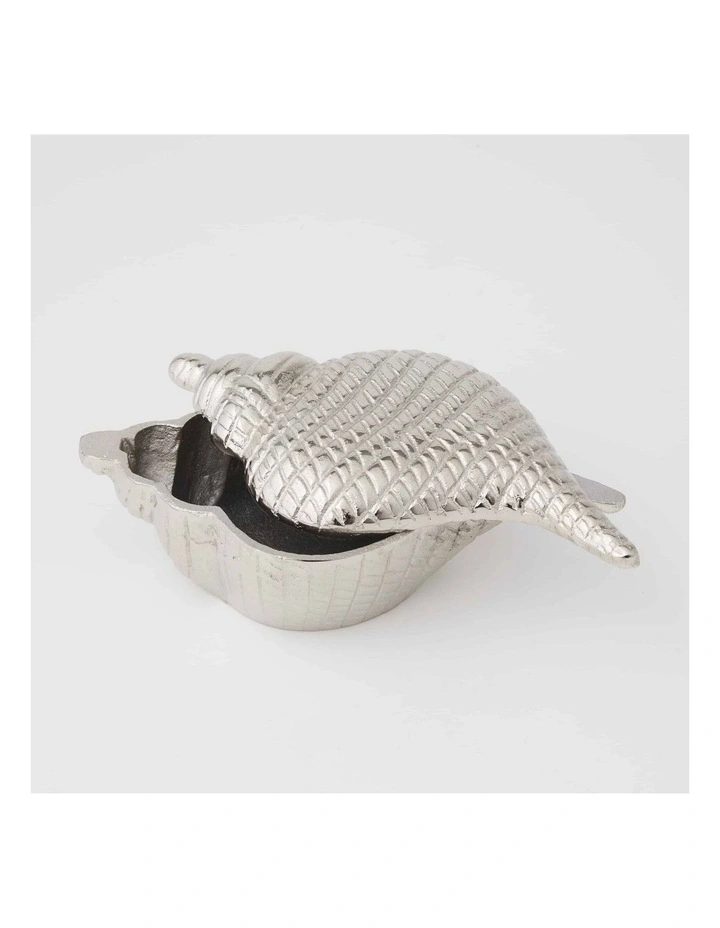 Brampton Aluminium Sea Shell Deco Box 22.5cm in Silver image 3
