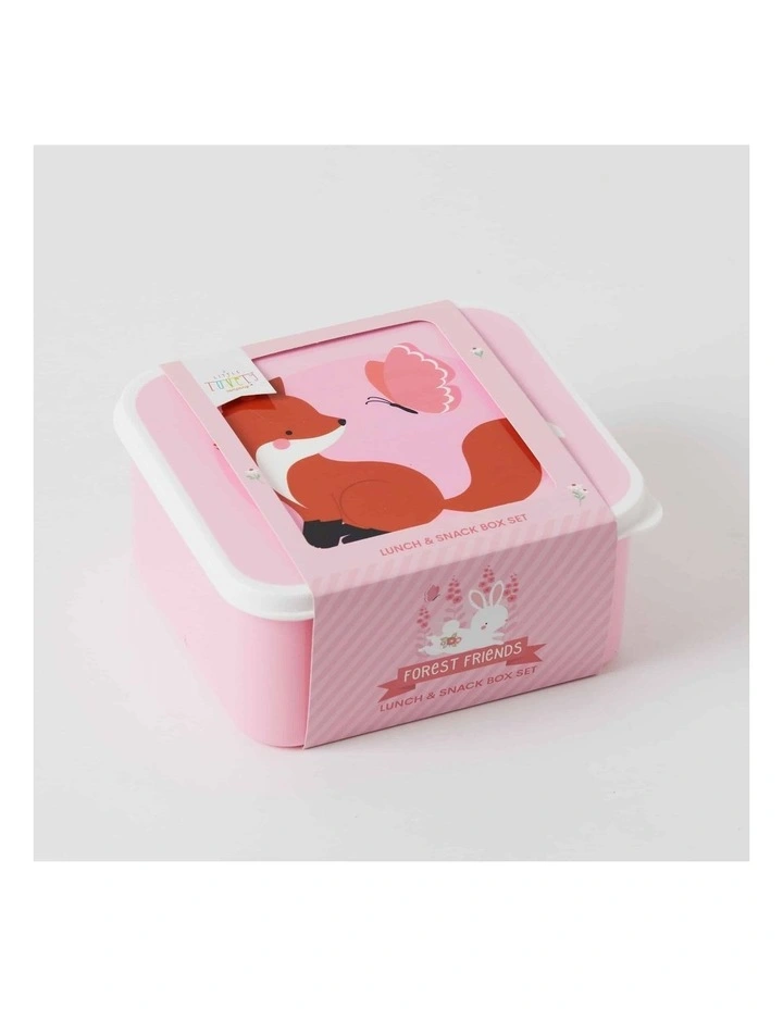 Forest Friends Lunch & Snack Box Set 4 Piece in Multi image 3