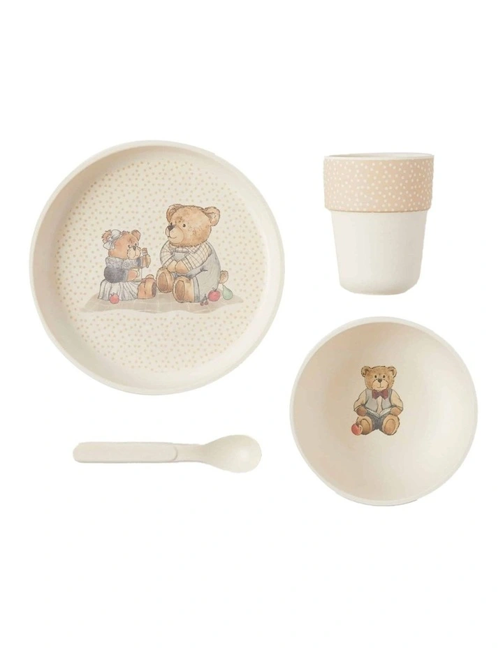Notting Hill Bear Food Feeding Dinner Set 4 Piece in Multi image 1