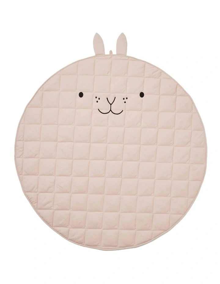 Jiggle & Giggle Bunny Quilted Playmat 120cm in Pink image 1