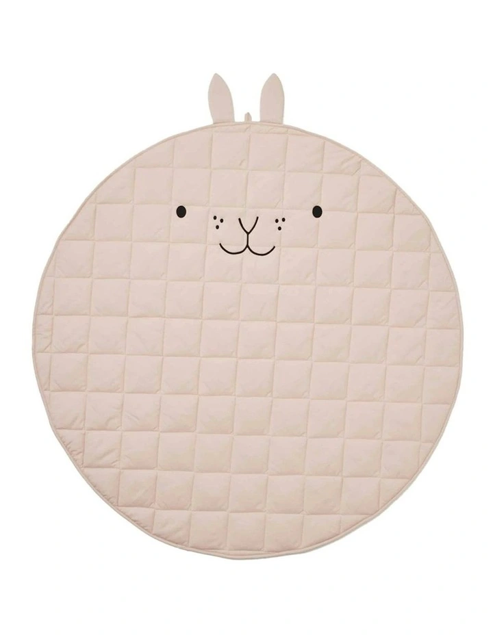 Jiggle & Giggle Bunny Quilted Playmat 120cm in Pink image 4