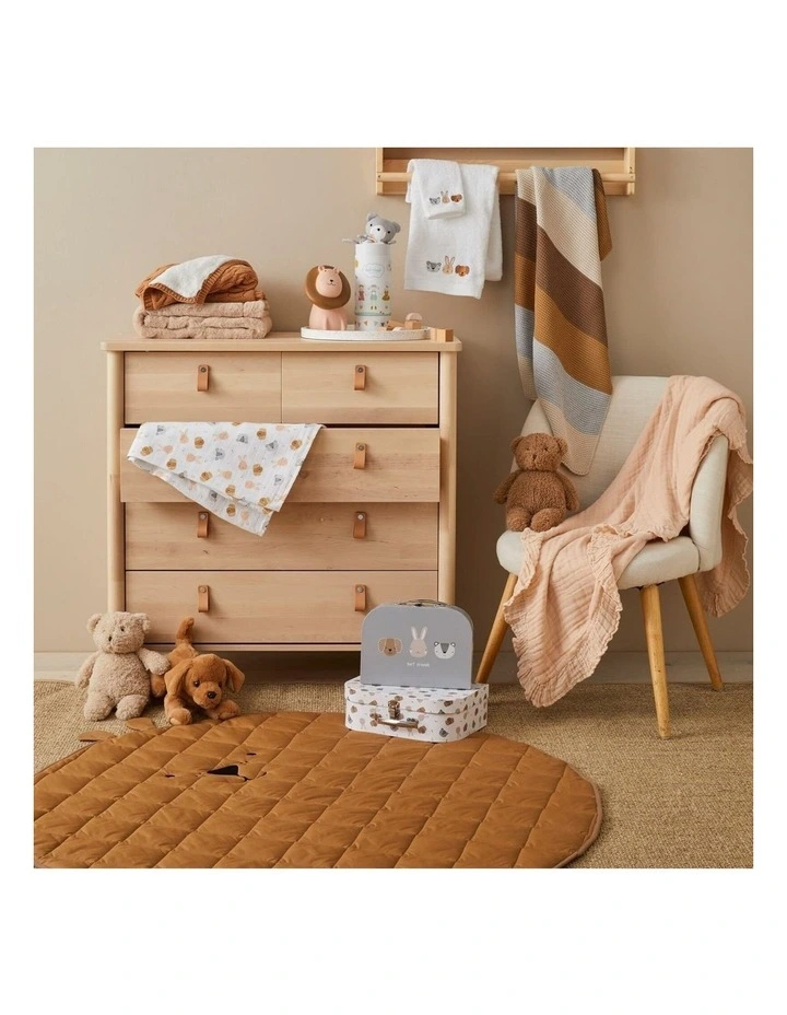 Jiggle & Giggle Dog Quilted Playmat 120cm in Brown image 2