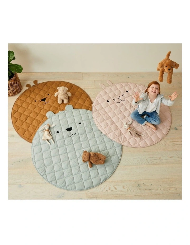 Jiggle & Giggle Dog Quilted Playmat 120cm in Brown image 4