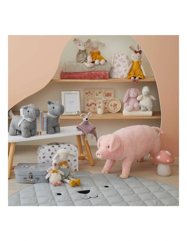 Jiggle & Giggle Bear Quilted Playmat 120cm in Grey image 4