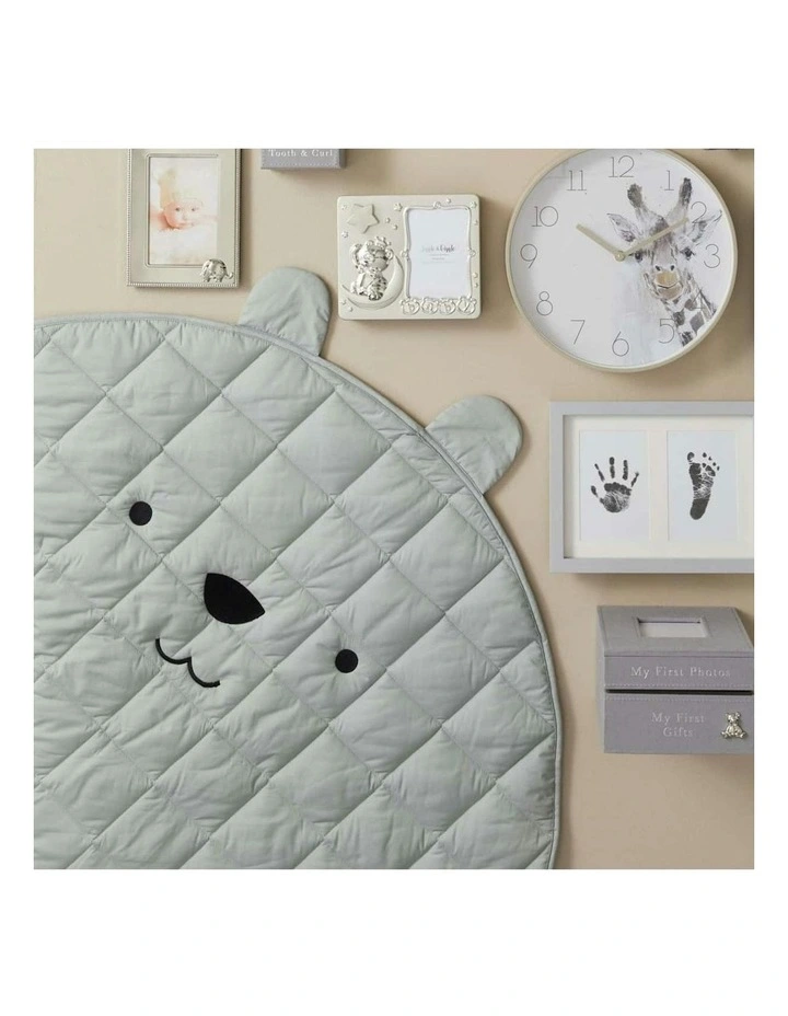 Jiggle & Giggle Bear Quilted Playmat 120cm in Grey image 6