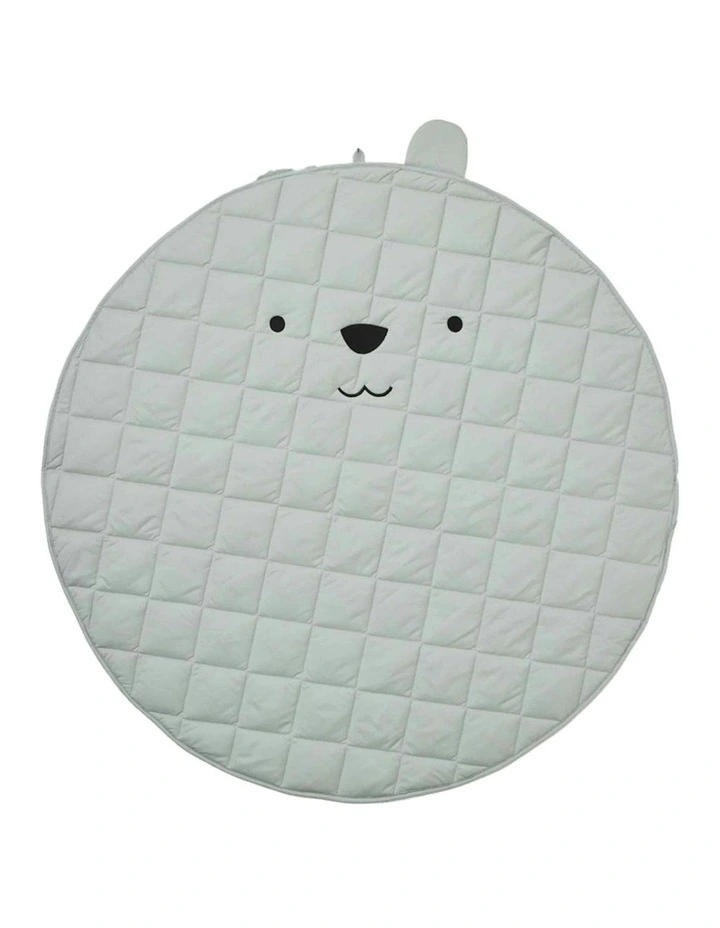 Jiggle & Giggle Bear Quilted Playmat 120cm in Grey image 7