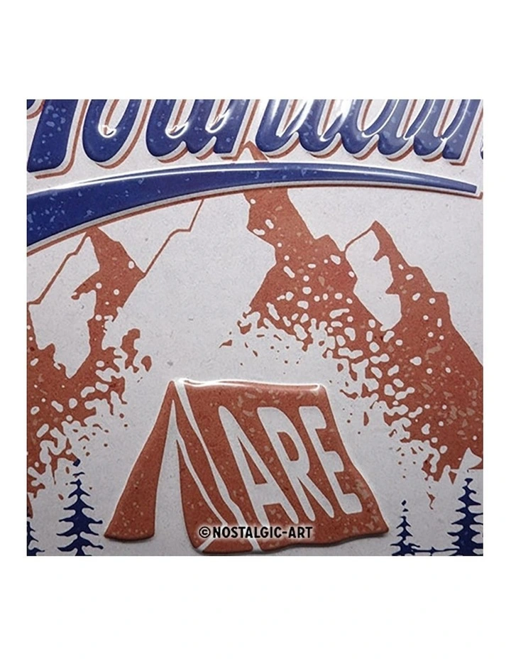 The Mountains Are Calling Medium Metal Sign 20x30cm in Multi image 3