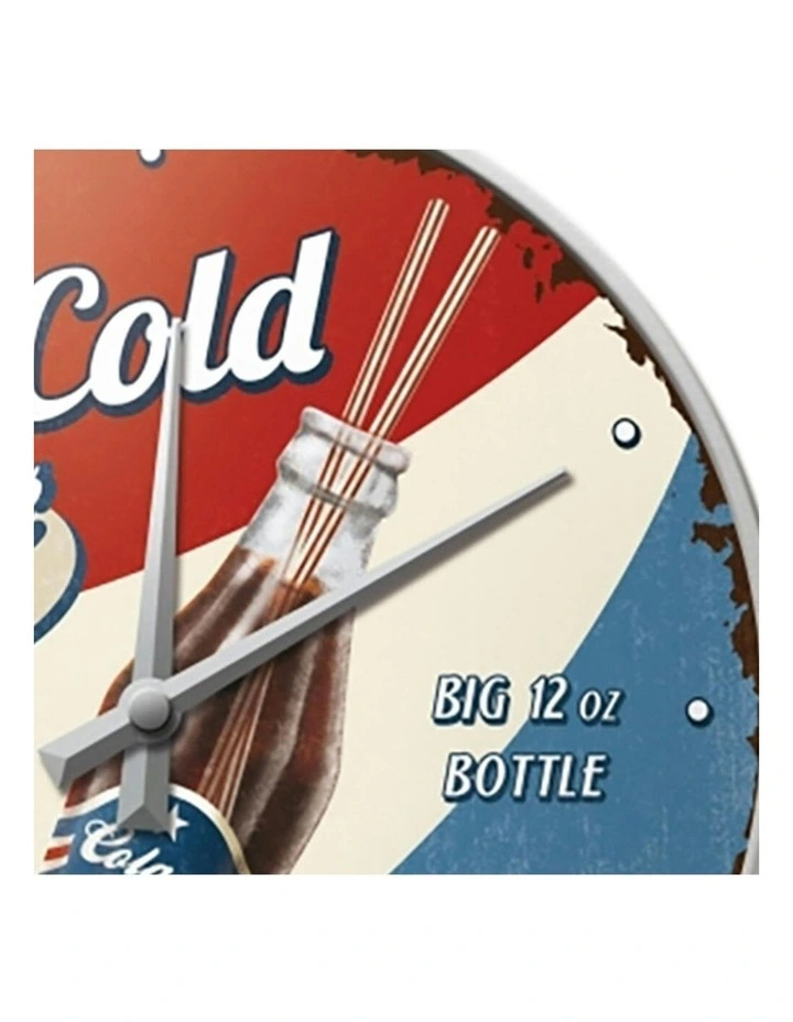 Have A Cola Metal/Glass Wall Hanging Round Clock 30cm in Multi image 6
