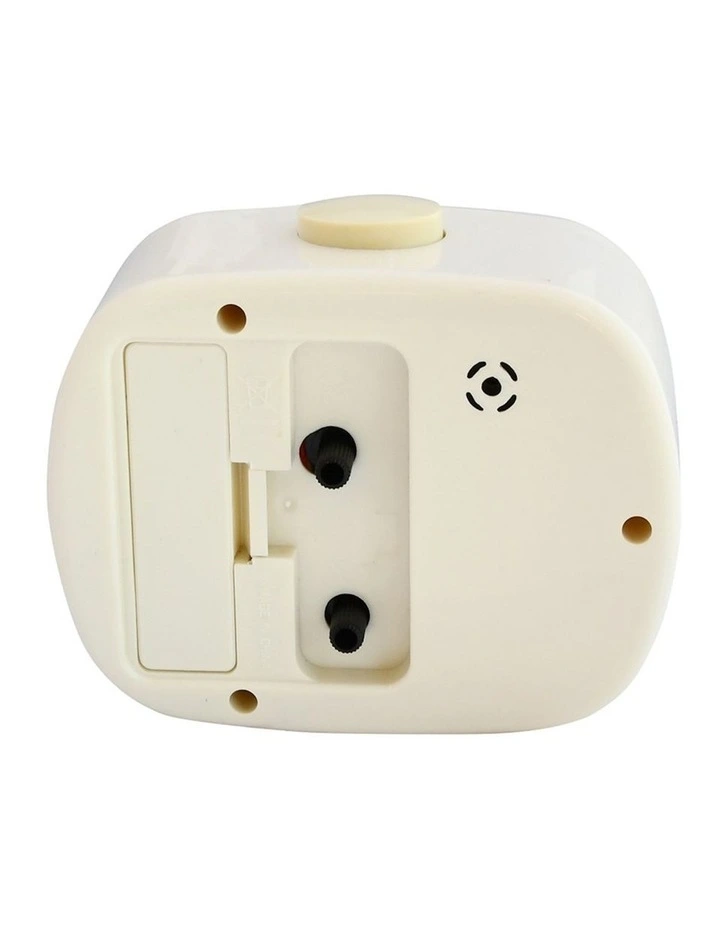 Retro Analogue Standing Alarm Clock 6x11x9cm in Ivory image 3