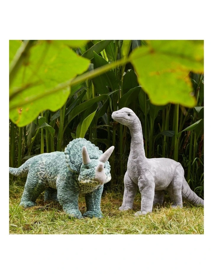 Jiggle & Giggle Large Standing Triceratops Kids/Children Soft Plush Play Toy 3y  in Green image 3