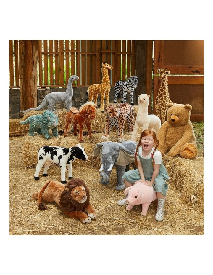 Jiggle & Giggle Large Standing Triceratops Kids/Children Soft Plush Play Toy 3y  in Green image 6