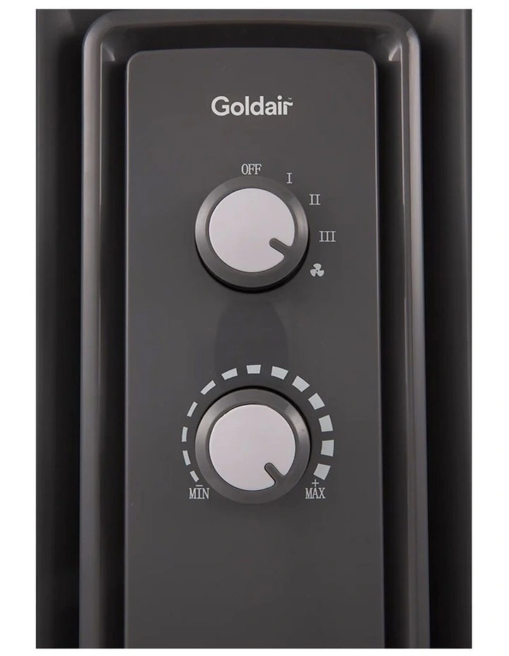 Goldair 65.5cm 2400W Radiant Heater with Fan/Thermostat Home Heating in Charcoal image 3