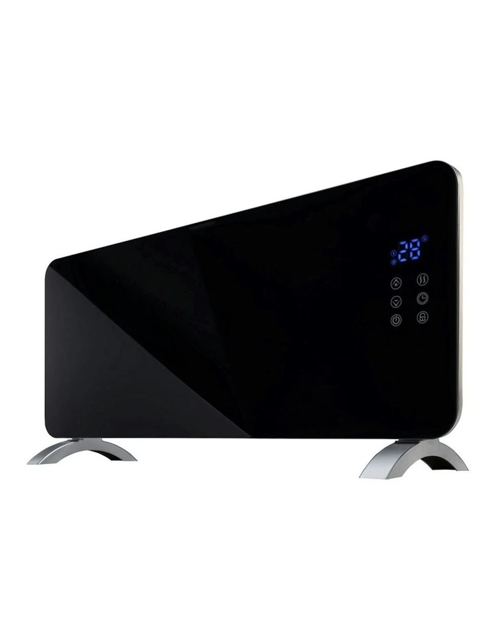 Goldair 76cm 1500W Platinum Smart Glass Convector Panel Heater with Wifi in Black image 3