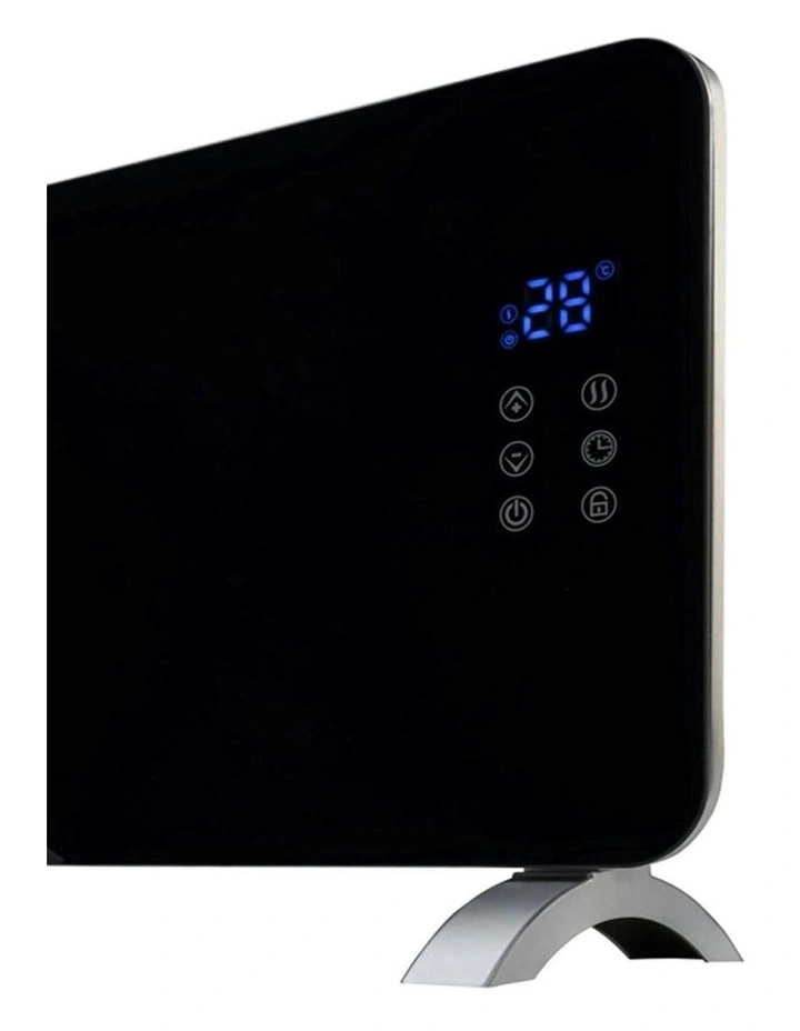 Goldair 76cm 1500W Platinum Smart Glass Convector Panel Heater with Wifi in Black image 5